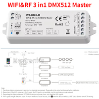 DC12-36V WiFi & RF 3 in 1 RGB/RGBW/RGB+CCT DMX512 Master Controller WT-DMX-M Tuya APP Voice Control for DMX512 Led Strip Lights