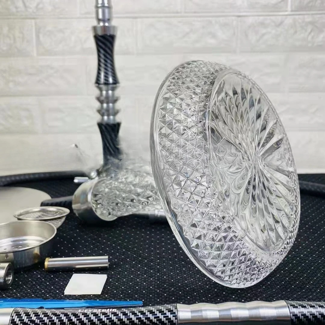 Medium Carbon Fiber Hookah Aluminum Alloy Wrapped Hookah