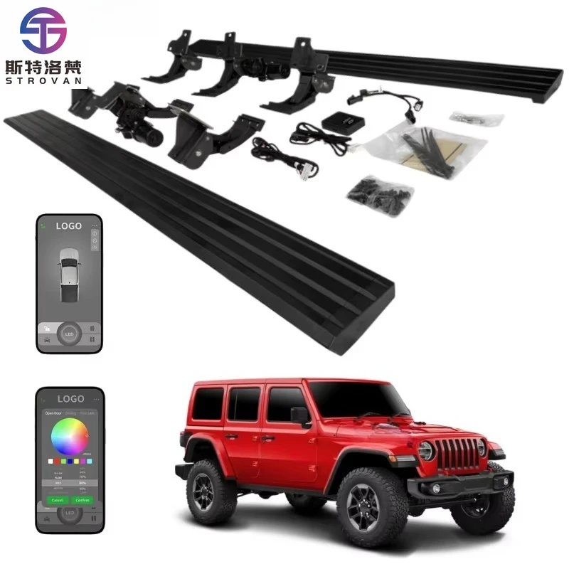 

STLF CLRAK 2020 2021 2022 Wrangler JLU Rubicon 4 Door New Accessories Automatic Power Foot Running Boards Electric Side Ste