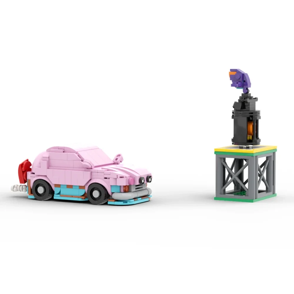 MOC Pink Dream Land Car Speed Kirbyeds juego de bloques de construcción, Kits de bloques de construcción waddles-dee City KITT Car, juguetes para niños, regalos