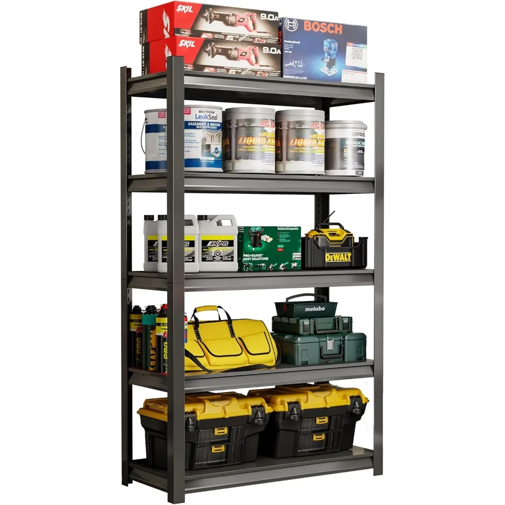 

5-Tier Storage Shelves Heavy Duty, Storage Racks and Shelving with Adjustable Shelves, 18’’D x 47.2’’W x 78’’H
