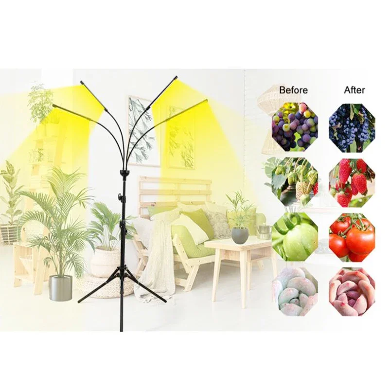 Lampe de culture LED pour plantes d'intérieur, bande lumineuse Phyto, minuterie complète pour plantes, semis, tente de fleurs, USB, 5V