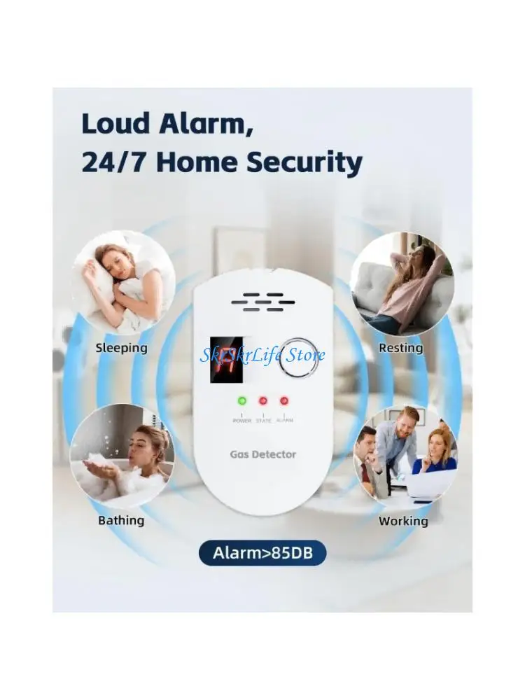 E65E High Sensitivity Combustible Warning With 85dB Sound warning And Current brightened Display