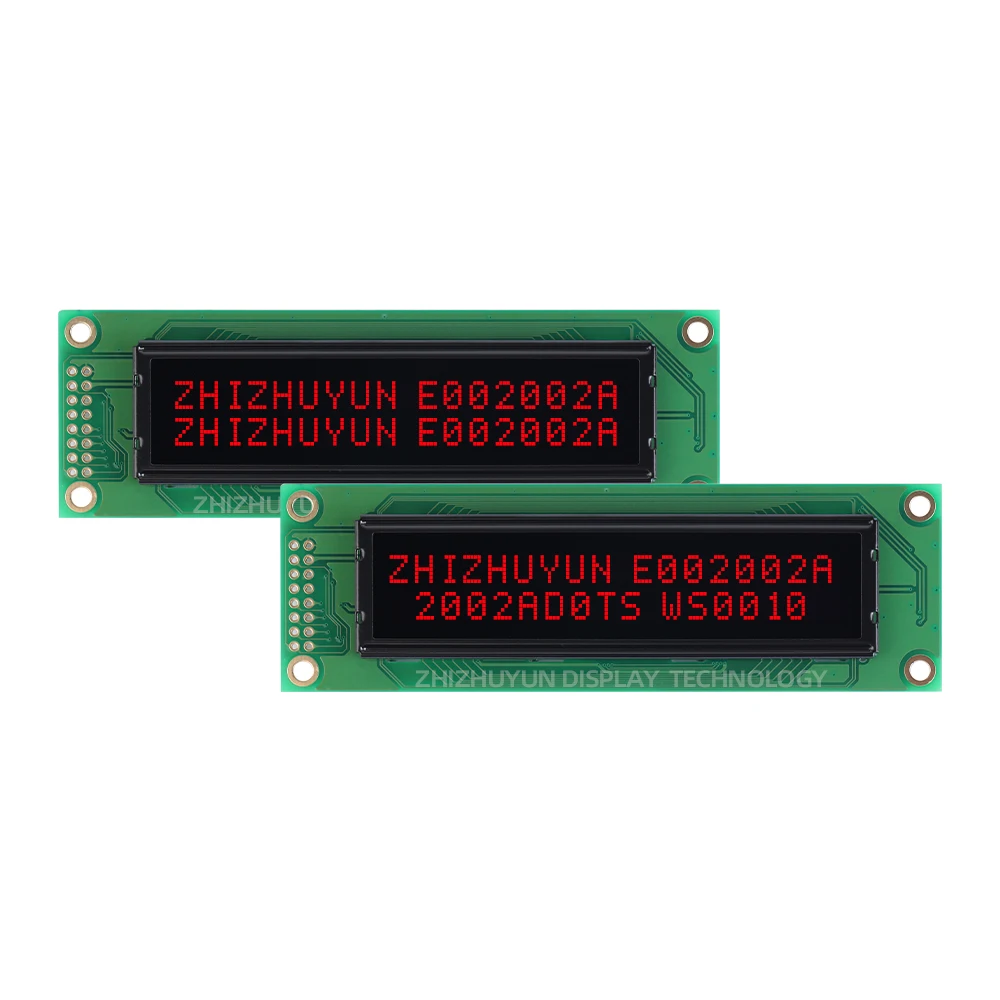 Schwarzer Hintergrund mit grünen Buchstaben oled2002 Flüssig kristall Nieder temperatur lcd2002 Zeichen anzeige modul 16-poliger paralleler Anschluss