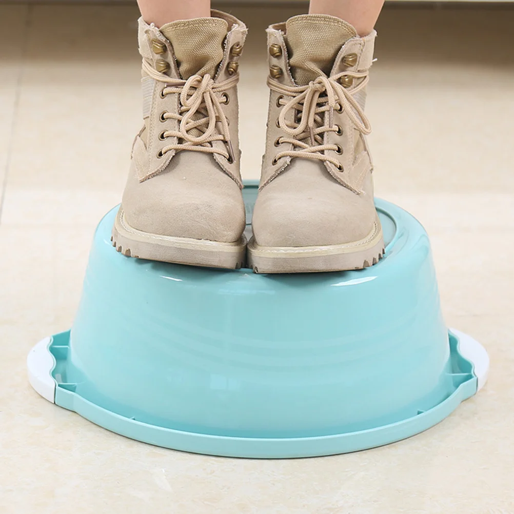 

2Pcs Plastic Wash Basins Home Bathroom Foot Basin Medium Size Sky Blue Household Multifunctional Washbasins Durable Anti-Slip