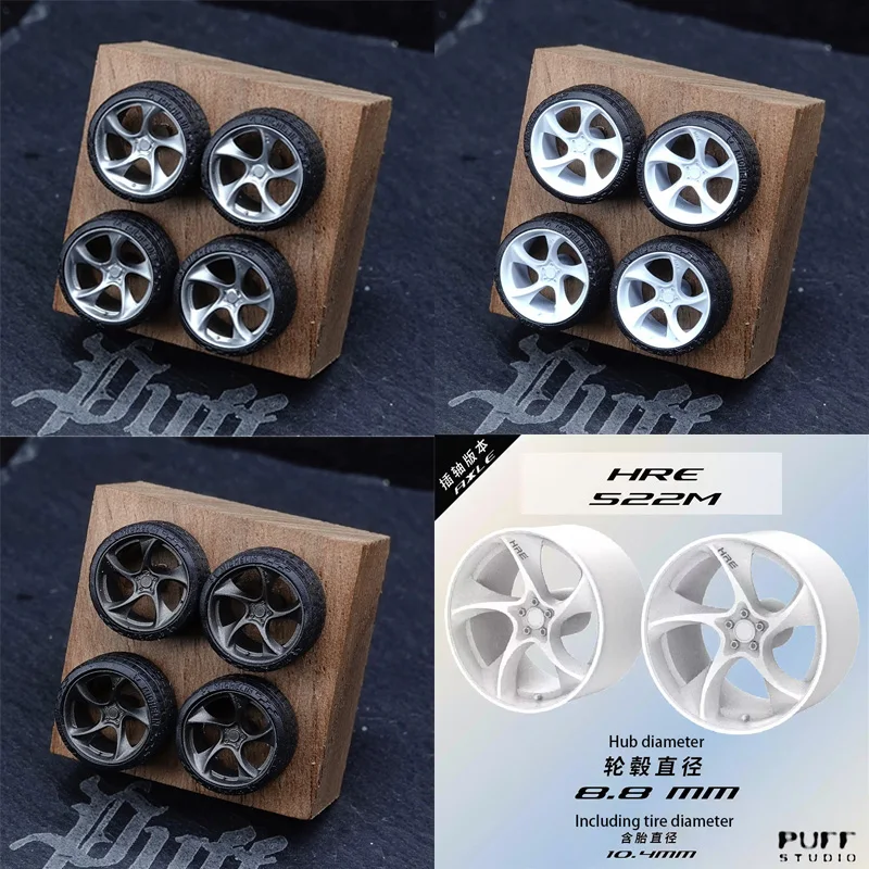 

PuffStudio 1/64 scale wheel hub HRE-522M_8.8mm Insertion Axle Hub Resin Model Wheel Modification Toy