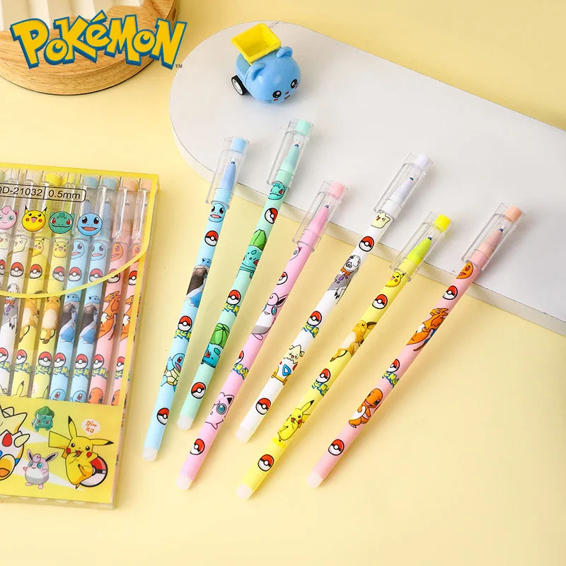 

Pokemon Creative Cartoon Shape Gel Pen Pikachu Jigglypuff Charmander Children Student Anime Study Stationery Supplies Gifts