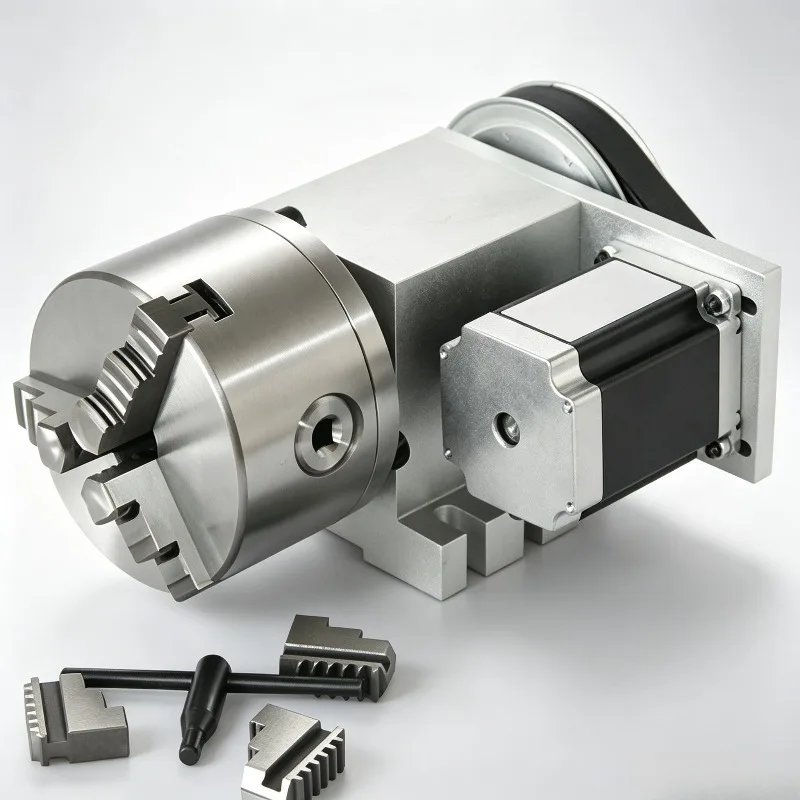 GZ4406B new engraving machine four-axis A-axis rotating shaft CNC indexing head with 100MM chuck, 22MM through