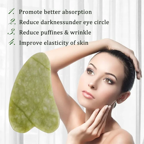 Imagen 2 del producto Piedra Xiuyu Natural, tablero Gua Sha, herramientas de masaje para raspar la belleza Facial de Jade, cuidado firme de la piel, SPA Facial, herramienta de belleza para terapia física