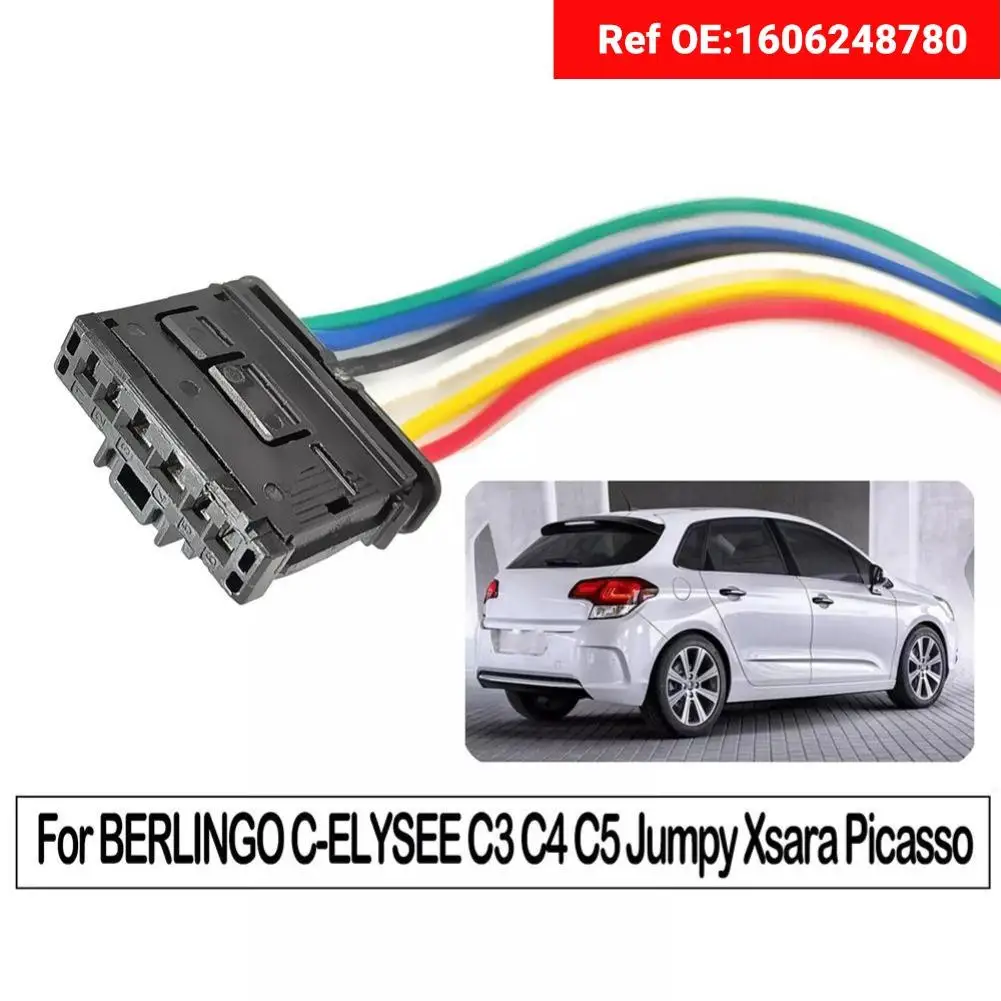 

For PEUGEOT 206 207 208 301 307 308 508 1007 2008 3008 EXPERT PARTNER Rear Tail Light 6Pin Connector Pigtail Plug 1606248780