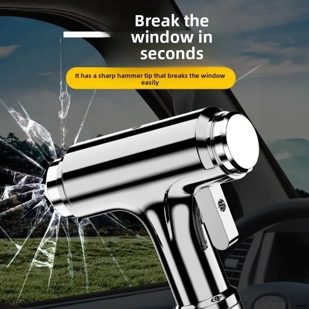 Neue Auto Fenster Breaker Notfall Flucht Werkzeug mit Sicherheitsgurt Cutter Carbon Stahl Lebensrettende Auto Werkzeug HotCar Sicherheit Hammer – Detail 2
