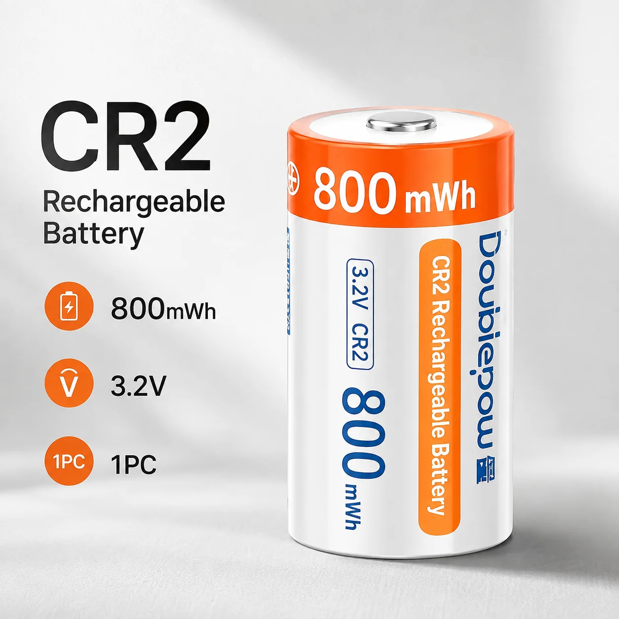 3.2V 800mAh CR2 LiFePO4 Rechargeable Battery for Polaroid Fujifilm Camera Laser Rangefinder Multimeter GPS Navigator 3V CR-2