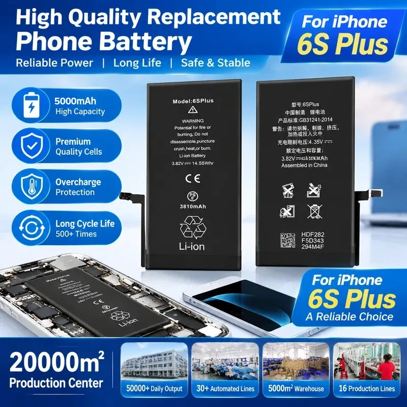 A1687 A1699  6S Plus Battery For Apple iPhone 6S Plus Long Life Cobalt Acid Replacement Mobile Phone Battery