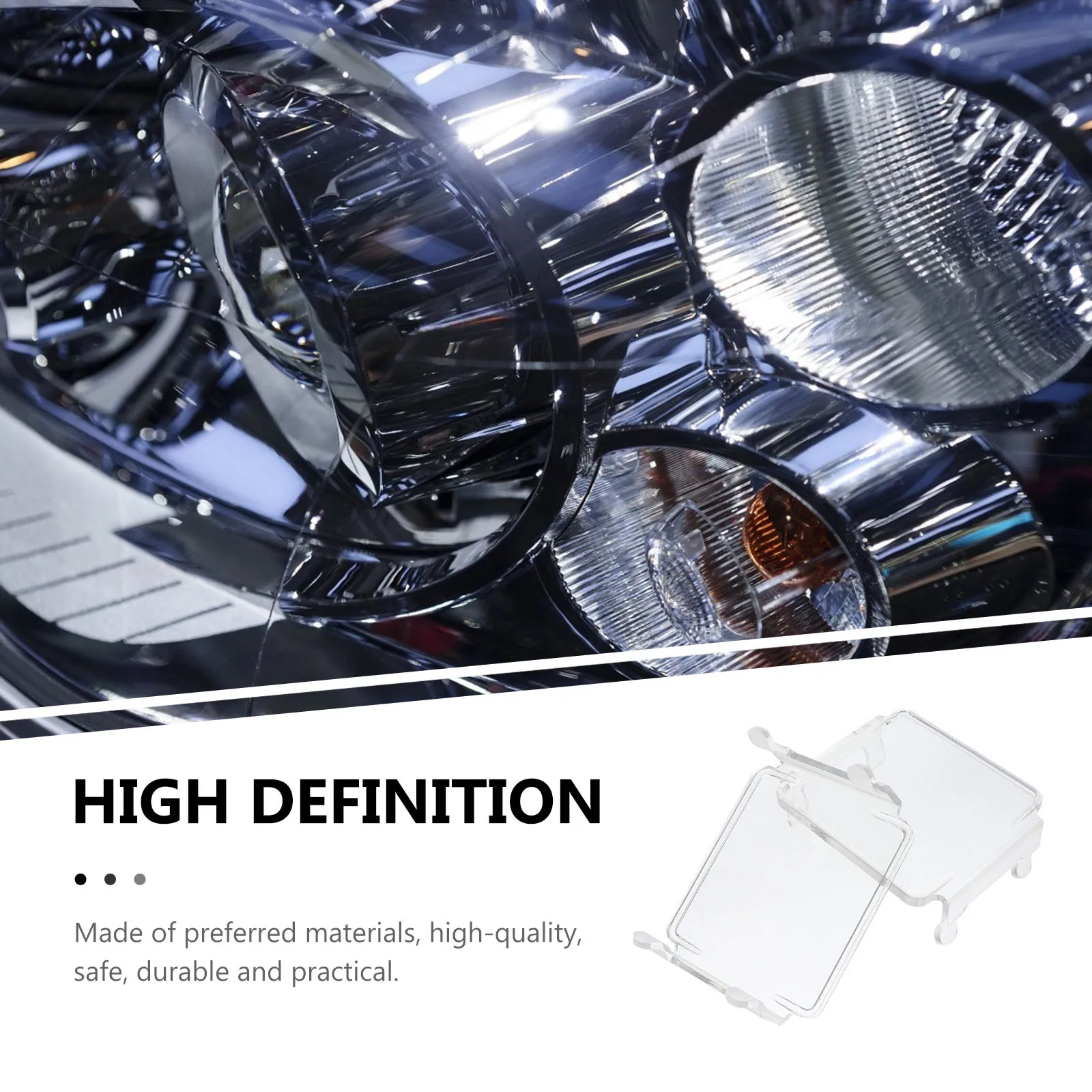 

2Pcs Car Spotlight Lamp Cover Transparent Off-Road Work Lampshade Fog Driving Light Cover Automotive Accessories Durability