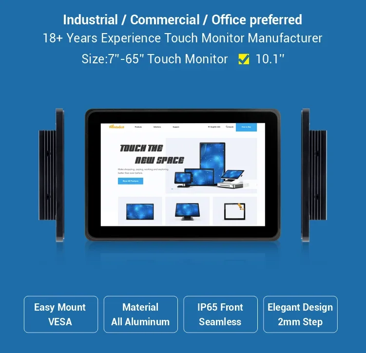 Ip65 All In One Waterproof Fanless Wall Mounted Desktop Industrial Touch Screen Linux Android Embedded Panel Pc