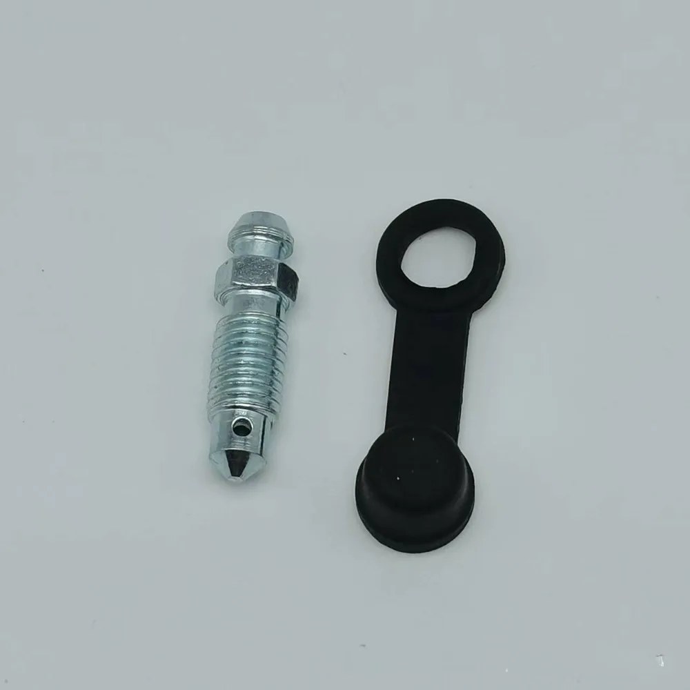 M6 M7 M8 M10 Brake Caliper Bleed Nipples Screws+Cap Thread 1/1.25MM Disc Brake Exhaust Screw Motorcycle/Electric Vehicle-2Sets