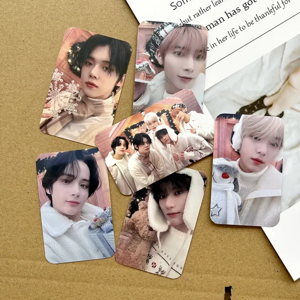 6Pcs/Set Boys Group Broadcast Event Winter Admission Special Card Photo Mini Small Card Album Lomo Card Fans Collection Gifts