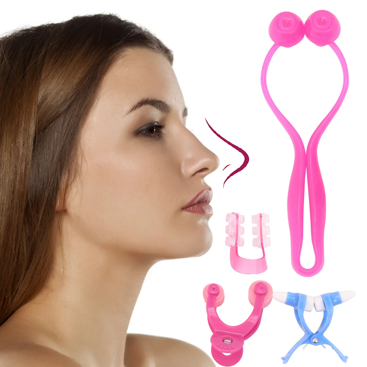 1Set Nase Clips Kunststoff Nase Lift Corrector Langlebige Form Begradigen Brücke Nasenkorrektur Nasen Gerät Gesicht Schönheit