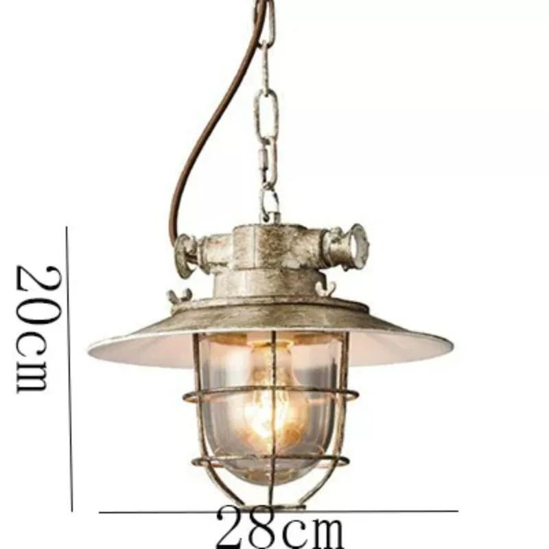 Cosmic Grocery Store American Country Vintage Industrial Style Creative Restaurant Restaurant Personalized Glass Chandelier