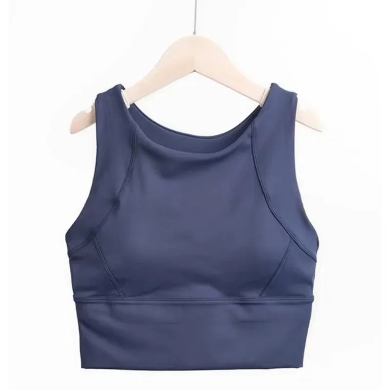 VEQKING High Strength Anti-shock Sports Crop Tops Women Built-in Pads Yoga Vest High Impact Fitness Running Gym Bras image 5