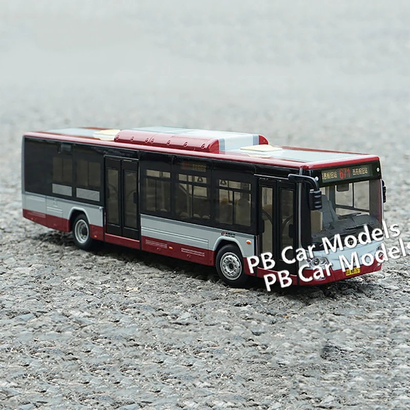 Pure electric bus model with light version 1:43 Foton bus bus Ouhui Beijing bus alloy