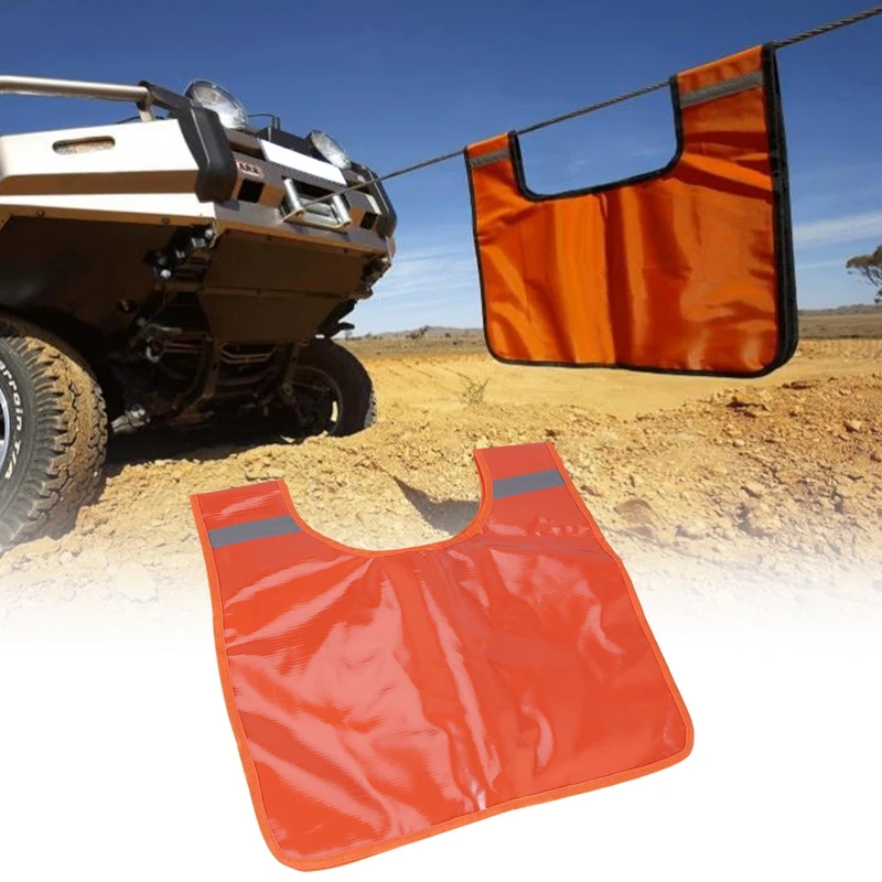 

Plus+ Strong Durable PVC Winch Rope Damper Blanket With Pocket Waterproof Winch Cable Damper Blanket