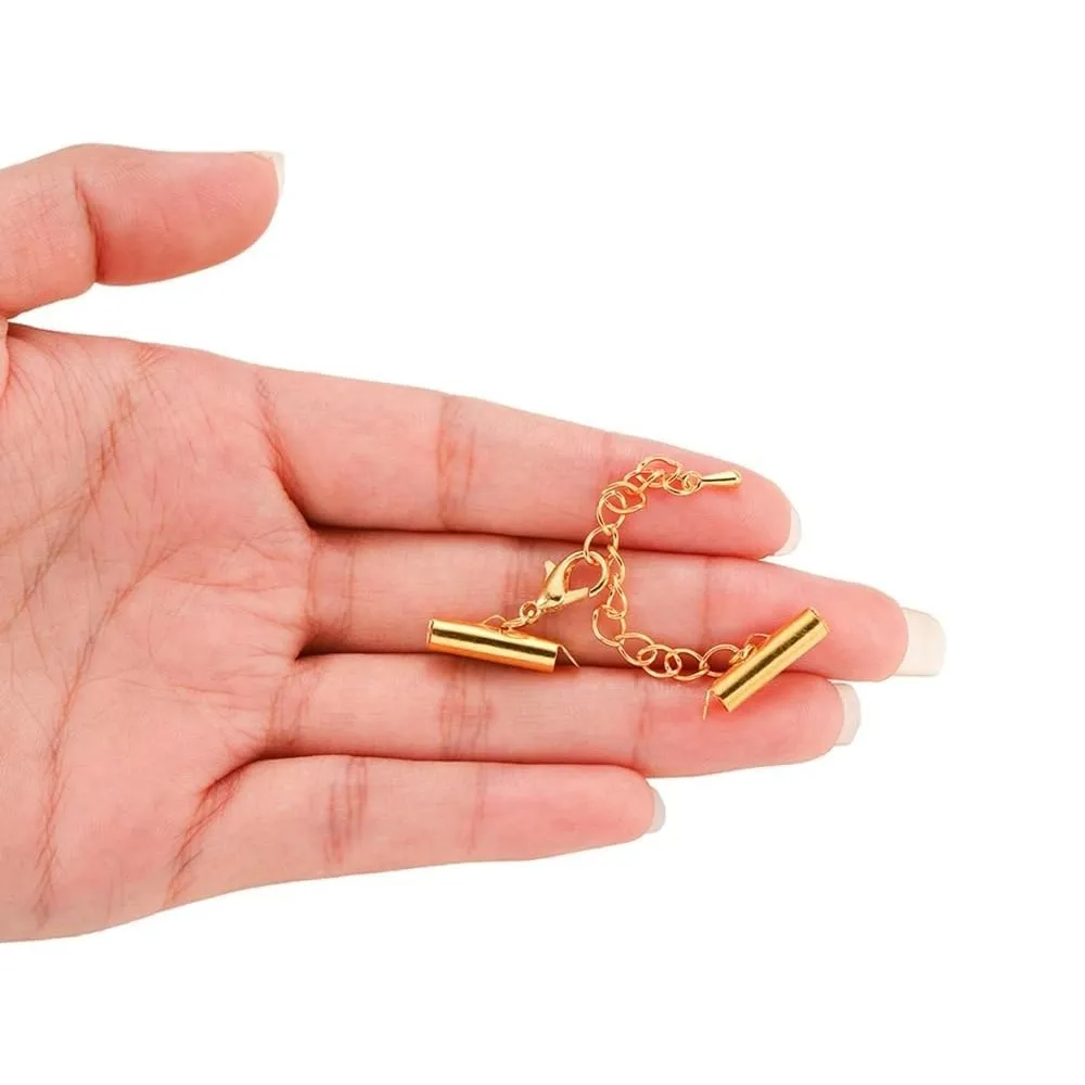 1 scatola di chiusure a moschettone ganci braccialetto connettore terminale cursore chiusura catena di estensione per gioielli fai da te creazione di kit forniture artigianali ricerca