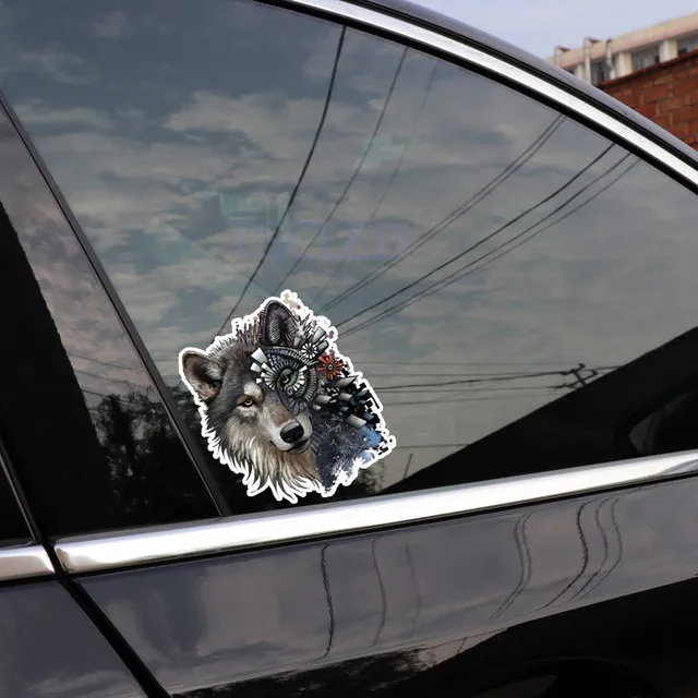 

Car Sticker mechanical wolf Sticker Bonding