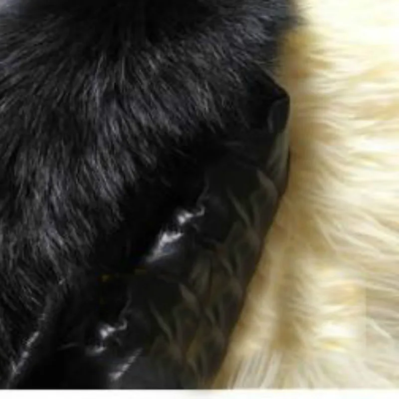 APIPEE New 2024 Winter Fur Coat Faux Fox Fur Fur Fox Fur Collar Long Leather Women Large Size Coat