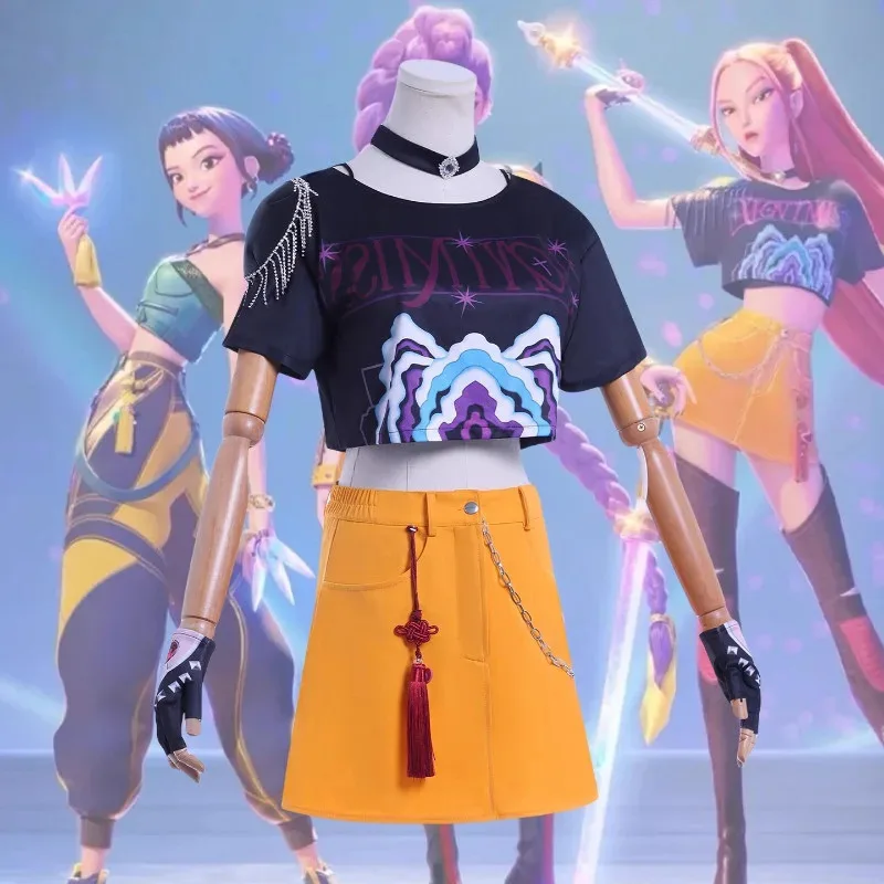 Anime KPop Demon Hunters Mira Cosplay disfraz peluca Huntrix traje fiesta de Halloween para mujeres niñas carnaval