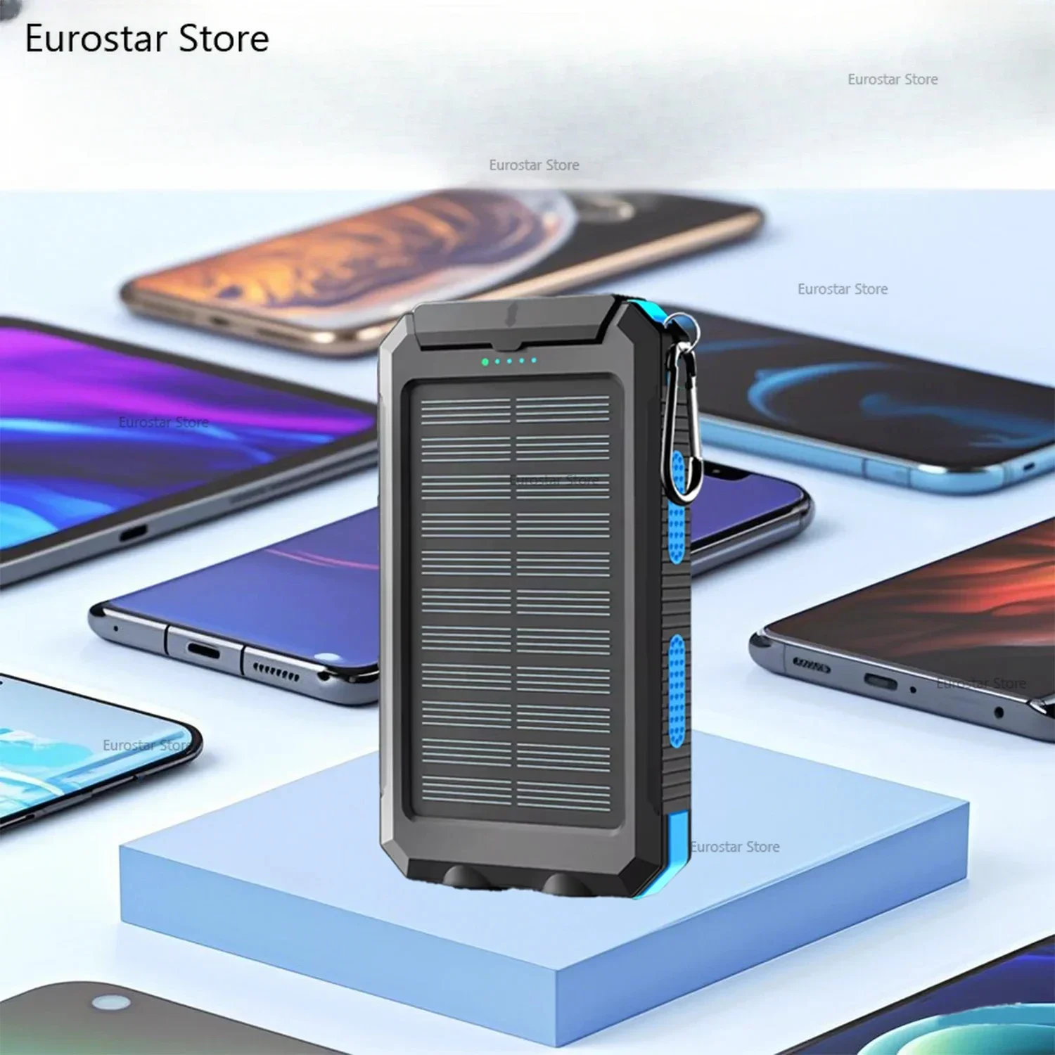 Banco de energía Solar impermeable para exteriores, 38800mAh, USB Dual, cargador de teléfono móvil Solar para viajes al aire libre, bancos de energía solares para acampar