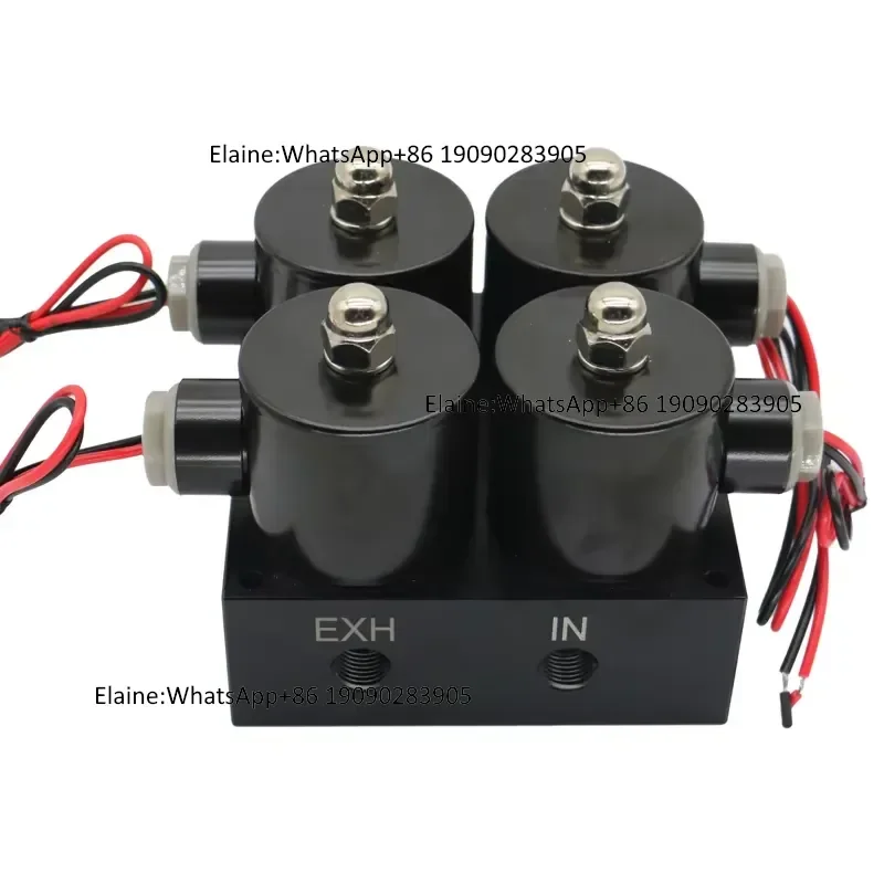 200PSI High Speed to Lift and Down Pneumatic Air Suspension System Control 4mm Orifice Big Flow Solenoid Valve Manifold Unit
