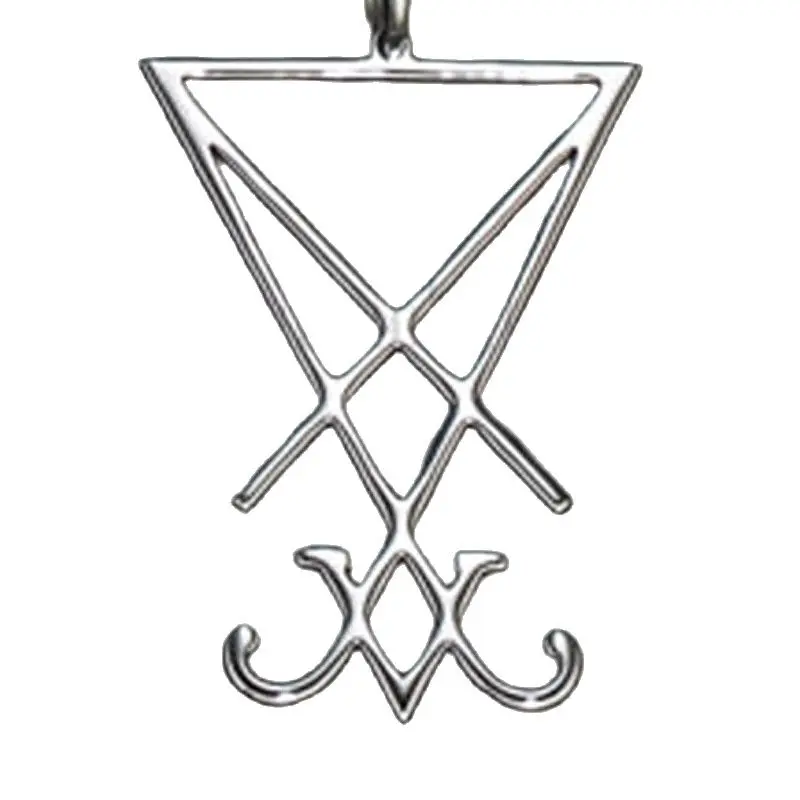 Seal of Lucifer Satanic Sigil of Baphomet Metal Pendant Necklace Gothic Pagan Satan Men Fashion Jewelry Accessorie