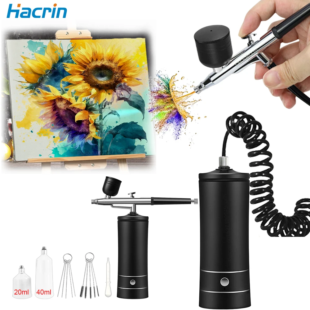 

Аэрограф с компрессором Аэрограф для рисования Мини-пистолет-распылитель для рисования Электрический пистолет-распылитель Аэрограф Компрессор Пистолет-распылитель краски