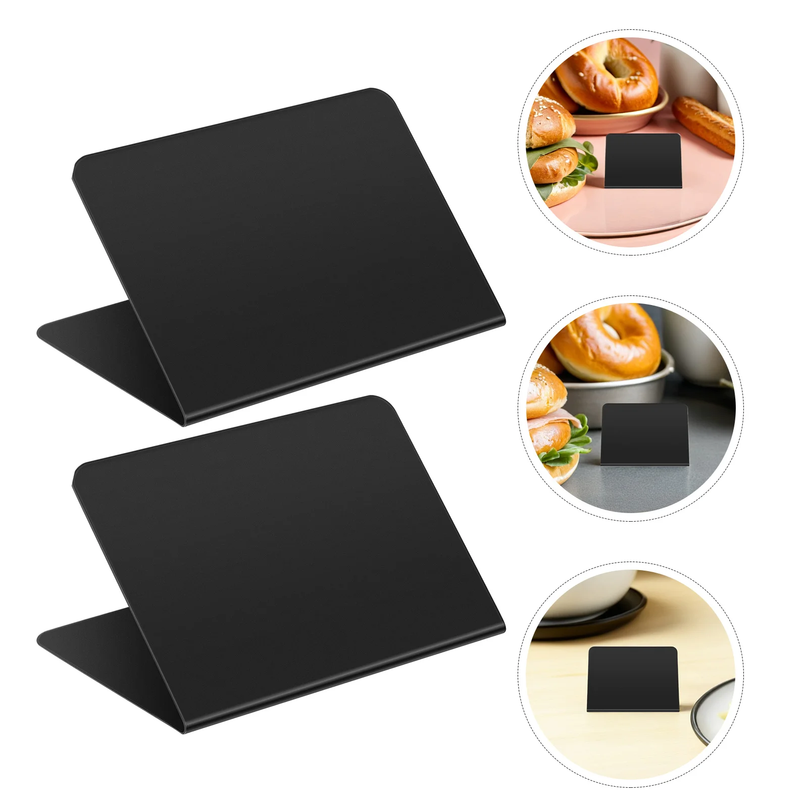 

30Pcs Double Sided Mini Blackboard Sign Black V Shaped Tabletop Chalkboard Erasable Message Board for Cafe Restaurant
