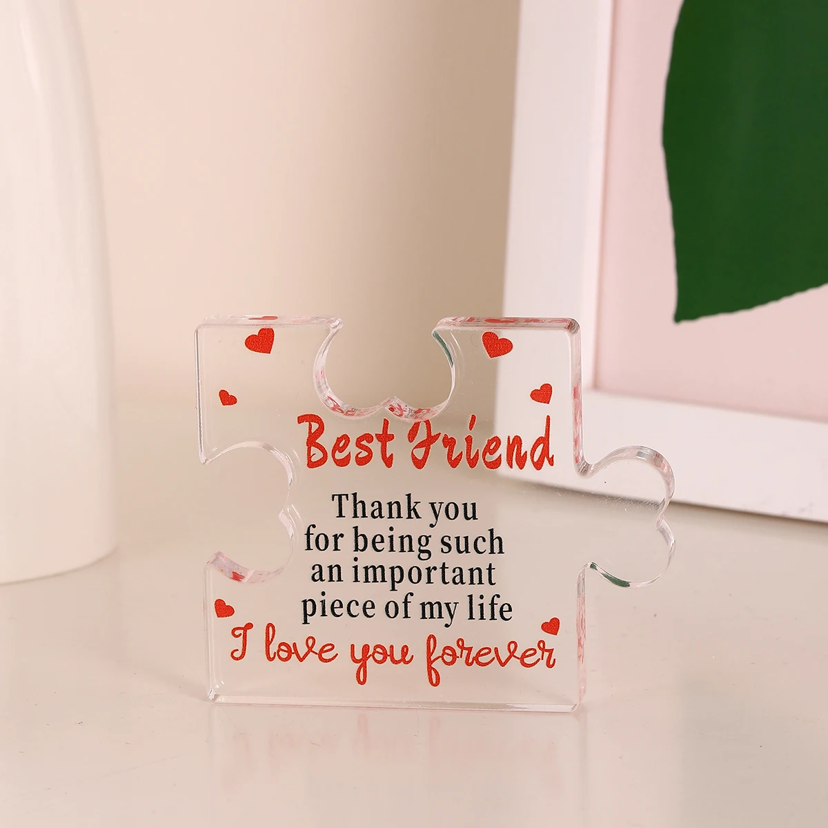 1pc Acrylic Friendship Plaque for Best Friend Birthday Gift Home Decor Party Decoration Christmas Gift