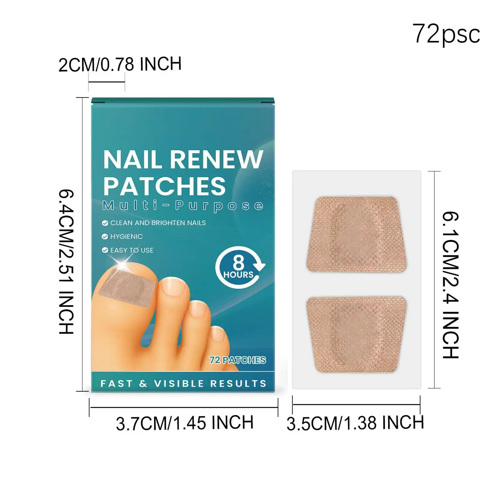 손톱 수리 패치 72피스 손상된 손톱 케어 패치 부러진 분할 자란 여성용 손톱 케어 스티커 강화