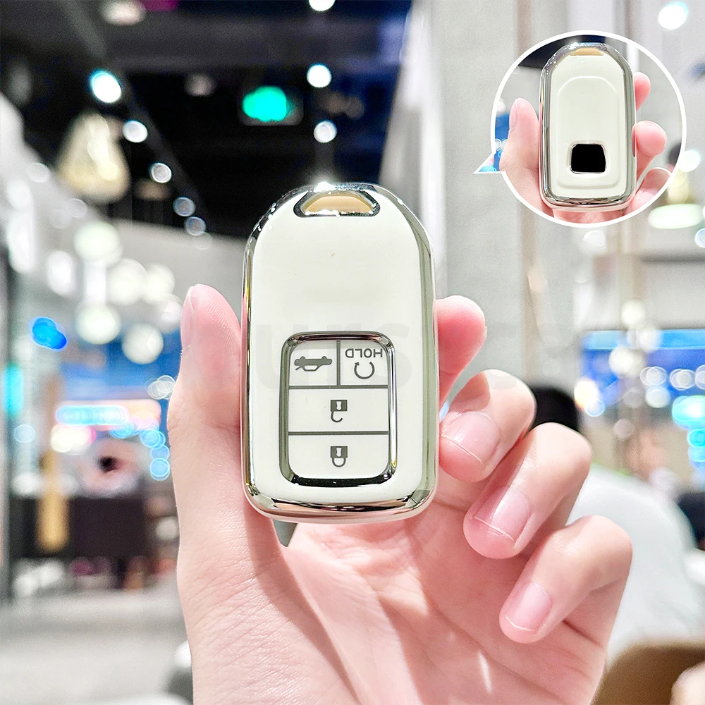 4/5 boutons pour Honda CR-V pilote Ridgeline Odyssey Accord Civic TPU coque automatique Fob voiture télécommande clé housse sans clé accessoires