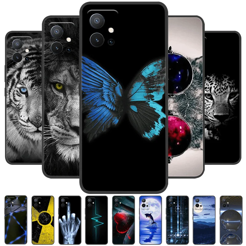 For Vivo Y33s 5G Matte Case Y33e 5G V2166A Soft Silicone TPU Black Phone Cover For VIVO Y33s 4G Y33t Bumper Shells V2109 Fundas