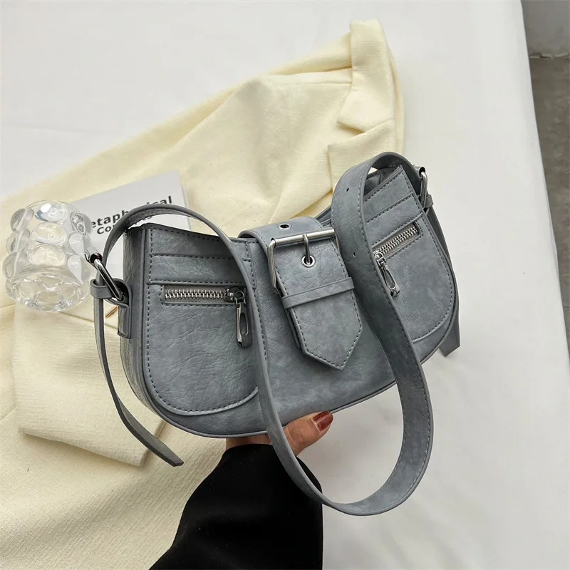 Korean Vintage Trendy Chic Casual Crossbody Bags All Match Elegant Simple Handbags Women Office Lady Shoulder  Y2k Aesthetic