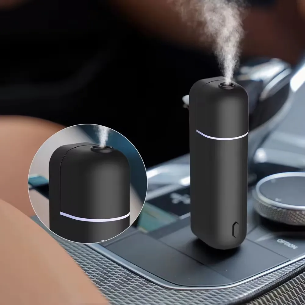 Difusor de aroma para carro, mini máquina de perfume recarregável usb, óleo de fragrância, ambientador de ar para carro, difusor de óleo essencial, clipe de ventilação