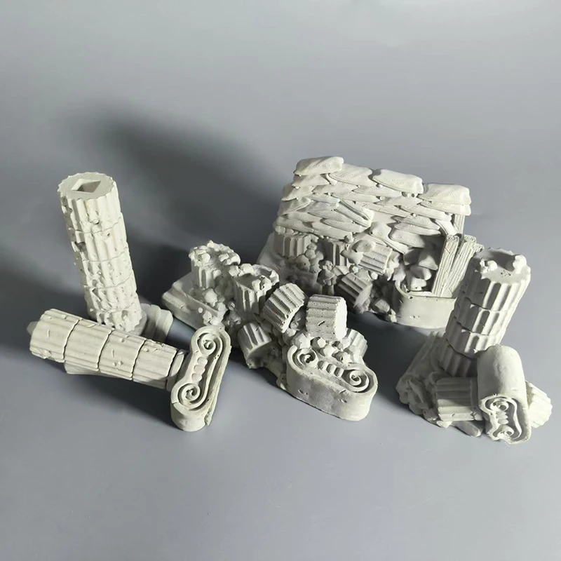 

Building Ruins Otmar Ruins Cement Concrete Fish Tank Landscaping Creative Decoration Cement Set Tabletop Figure Sculpture