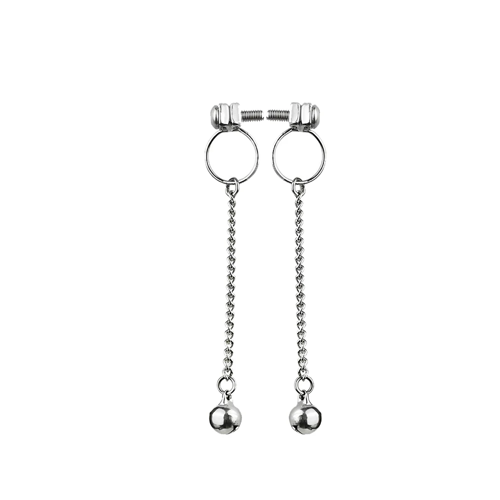 LEZEE Adjustable Metal Nipple Clamps With Chain Set Female Breast Stimulator Milk Clips BDSM Flirting Breast-fed Sex Toys Couple