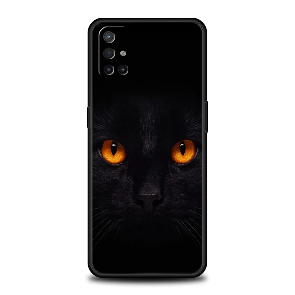 Black Cat Staring Eye Phone Case for Oneplus Nord N100 N10 10 7 8 9 10R 9R 7T 8T N200 CE 2 2T 9RT Z Pro 5G Silicone Cover Shell