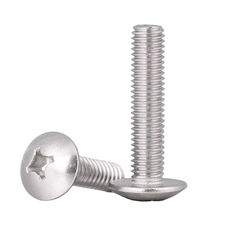 10/50 Pcs Parts M2.5 M3 M4 M5 M6 304 A2-70 Stainless Steel Jisb1111 Phillips Braguero Flat Head Large Round Cross Bolt L=3-50 Mm