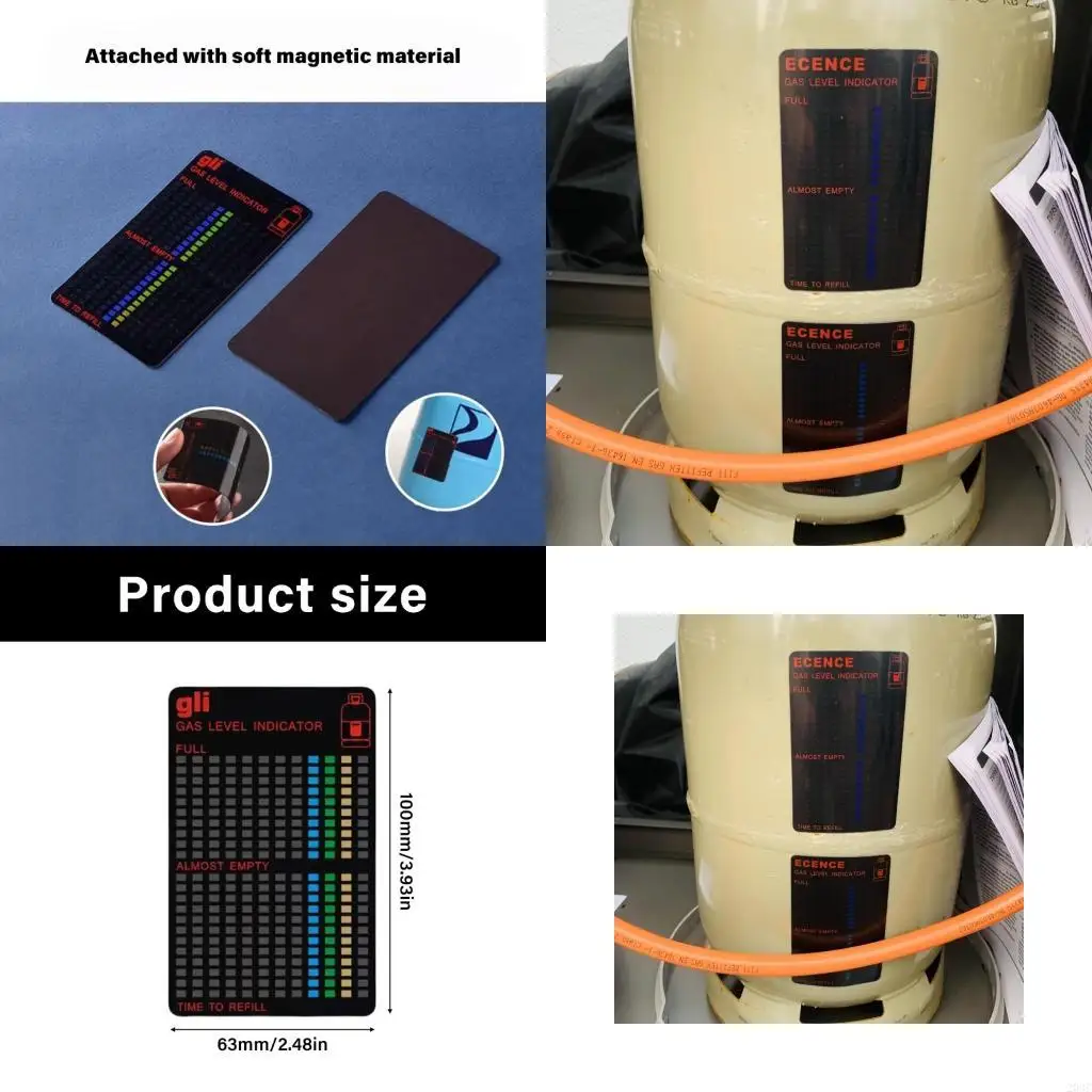 

203C Gas Level for BBQs & Camping,Reusable Gas Gauge 2Pcs