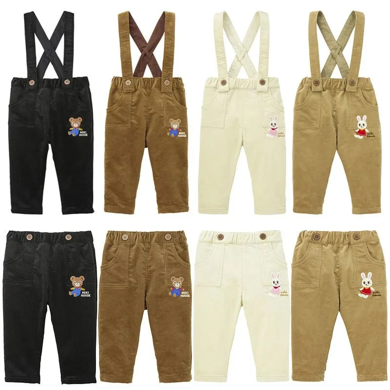 

Winter Kids Overalls Cartoon Bear Corduroy Casual Pant Autumn Girls Pants Baby Boy Clothes Roupa Infantil Pantalones Bottom