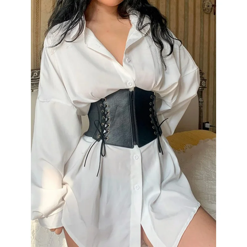 1pc Lace Up Front Corset Belt