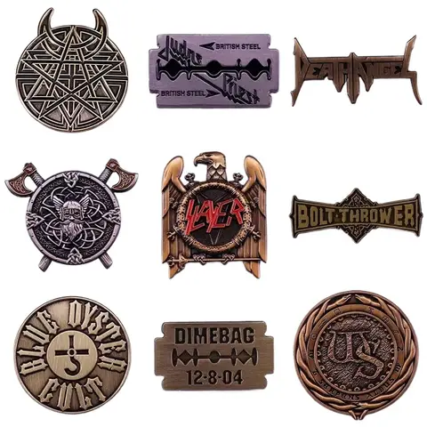 Retro Rock Band Brooch Music Collection Metal Badge Fashion Jewellery Backpack Accessory Gifts