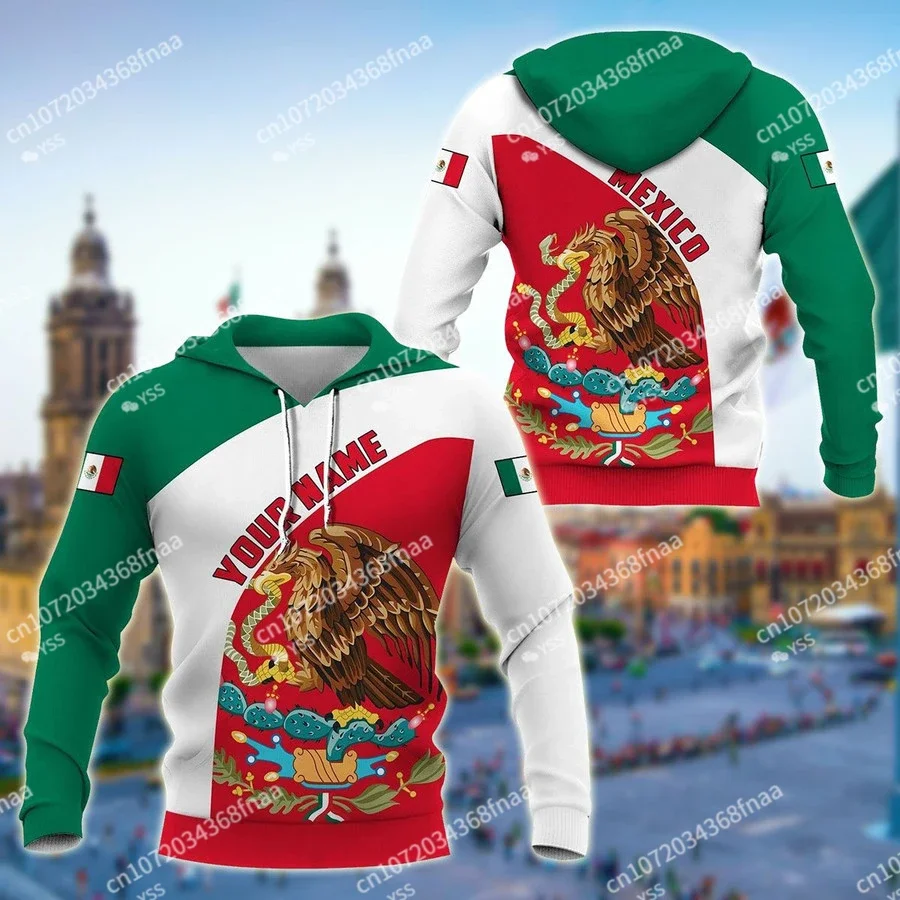 

New Mexico Hoodies Personality Tracksuit Free DIY Name Mexican Flag All Over 3d Print For Men And Women Custom Hoodie Sweatshirt